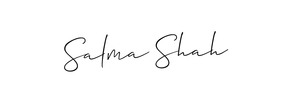 if you are searching for the best signature style for your name Salma Shah. so please give up your signature search. here we have designed multiple signature styles  using Allison_Script. Salma Shah signature style 2 images and pictures png