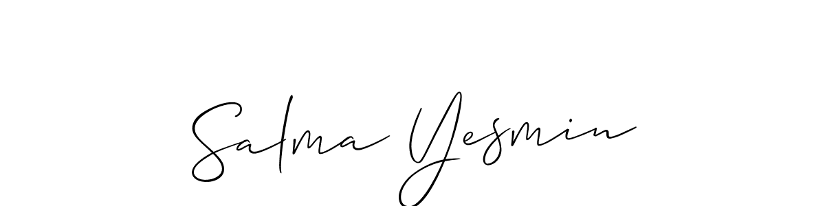 See photos of Salma Yesmin official signature by Spectra . Check more albums & portfolios. Read reviews & check more about Allison_Script font. Salma Yesmin signature style 2 images and pictures png