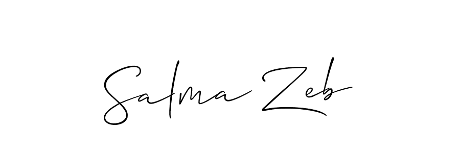 You should practise on your own different ways (Allison_Script) to write your name (Salma Zeb) in signature. don't let someone else do it for you. Salma Zeb signature style 2 images and pictures png