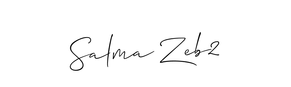 You can use this online signature creator to create a handwritten signature for the name Salma Zeb2. This is the best online autograph maker. Salma Zeb2 signature style 2 images and pictures png