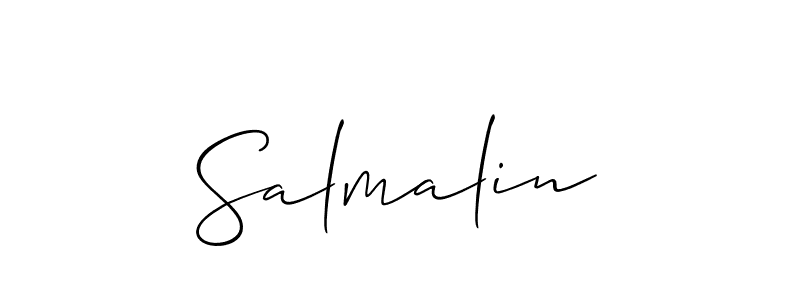 Salmalin stylish signature style. Best Handwritten Sign (Allison_Script) for my name. Handwritten Signature Collection Ideas for my name Salmalin. Salmalin signature style 2 images and pictures png