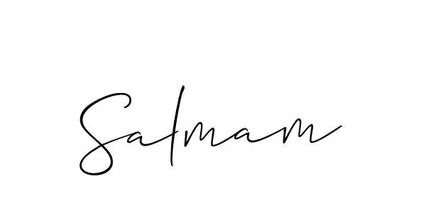 How to make Salmam name signature. Use Allison_Script style for creating short signs online. This is the latest handwritten sign. Salmam signature style 2 images and pictures png