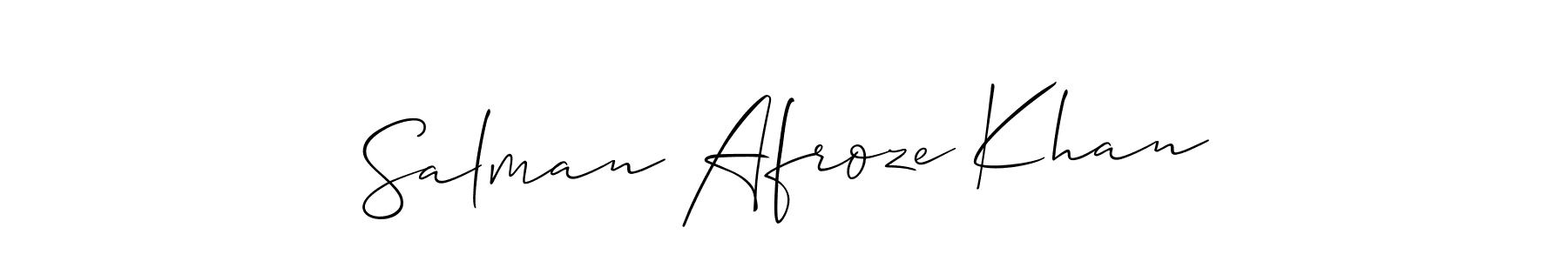Make a beautiful signature design for name Salman Afroze Khan. With this signature (Allison_Script) style, you can create a handwritten signature for free. Salman Afroze Khan signature style 2 images and pictures png