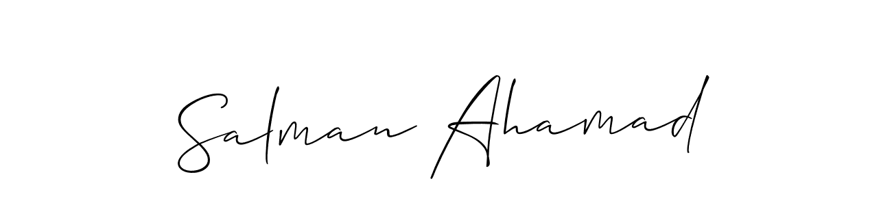 How to Draw Salman Ahamad signature style? Allison_Script is a latest design signature styles for name Salman Ahamad. Salman Ahamad signature style 2 images and pictures png