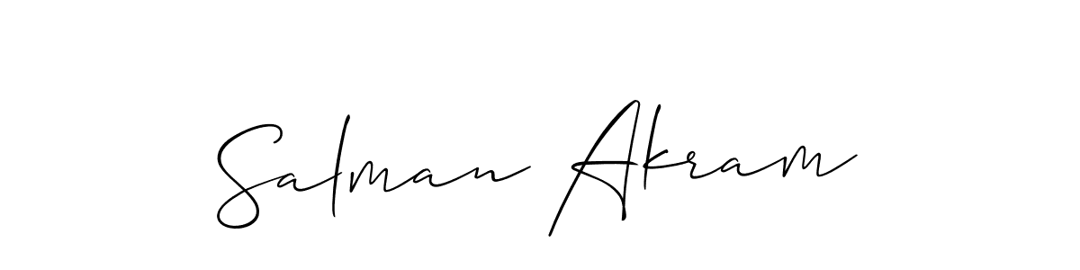 Design your own signature with our free online signature maker. With this signature software, you can create a handwritten (Allison_Script) signature for name Salman Akram. Salman Akram signature style 2 images and pictures png