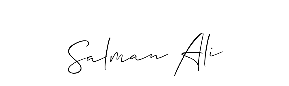 Allison_Script is a professional signature style that is perfect for those who want to add a touch of class to their signature. It is also a great choice for those who want to make their signature more unique. Get Salman Ali name to fancy signature for free. Salman Ali signature style 2 images and pictures png