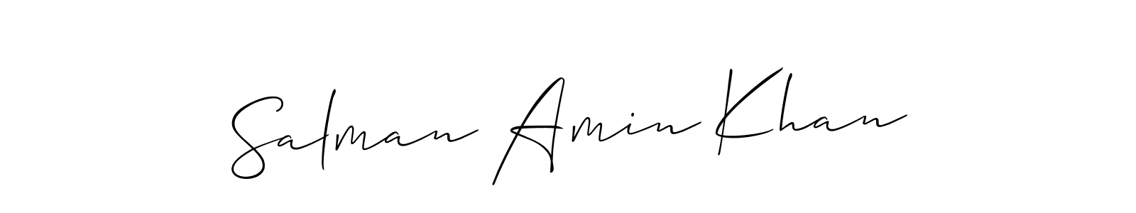 Also You can easily find your signature by using the search form. We will create Salman Amin Khan name handwritten signature images for you free of cost using Allison_Script sign style. Salman Amin Khan signature style 2 images and pictures png