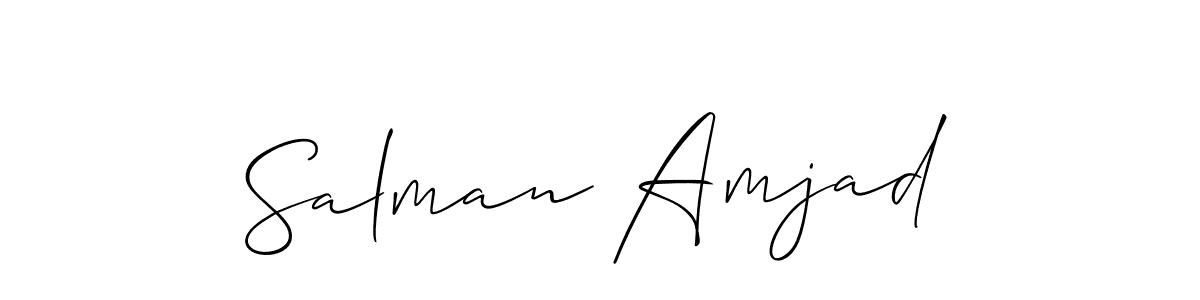 Design your own signature with our free online signature maker. With this signature software, you can create a handwritten (Allison_Script) signature for name Salman Amjad. Salman Amjad signature style 2 images and pictures png