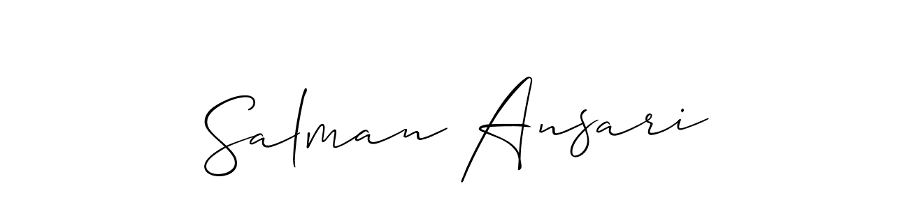 How to make Salman Ansari name signature. Use Allison_Script style for creating short signs online. This is the latest handwritten sign. Salman Ansari signature style 2 images and pictures png
