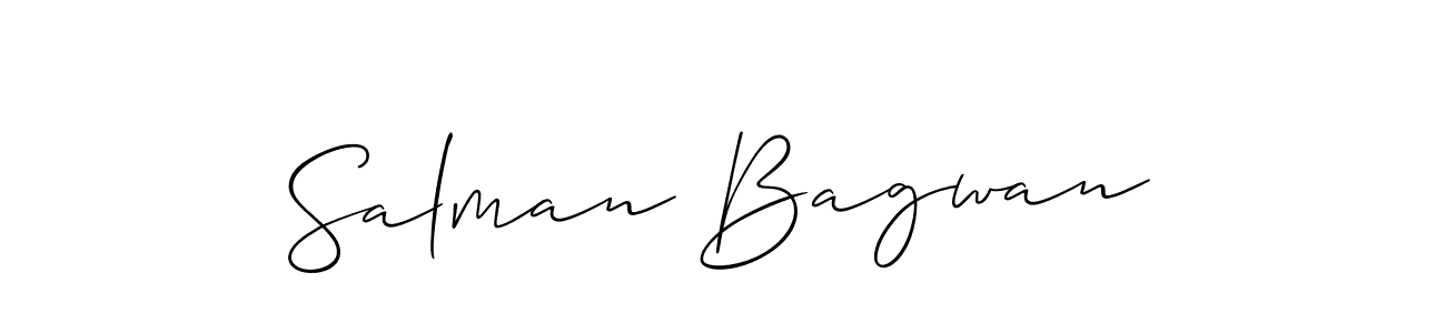 Also we have Salman Bagwan name is the best signature style. Create professional handwritten signature collection using Allison_Script autograph style. Salman Bagwan signature style 2 images and pictures png