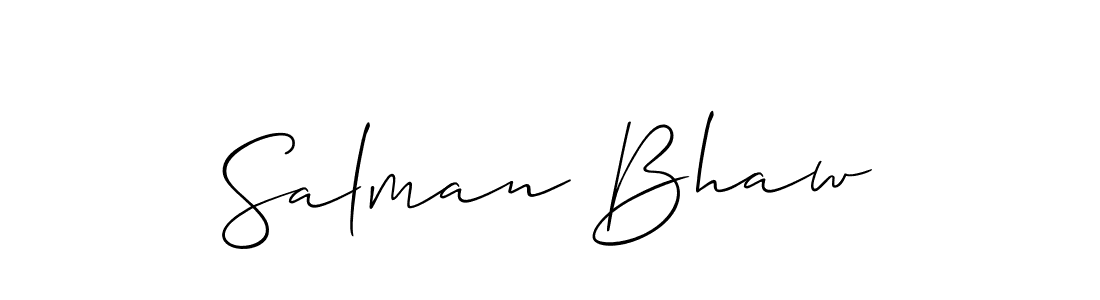 How to make Salman Bhaw signature? Allison_Script is a professional autograph style. Create handwritten signature for Salman Bhaw name. Salman Bhaw signature style 2 images and pictures png