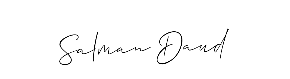 Also we have Salman Daud name is the best signature style. Create professional handwritten signature collection using Allison_Script autograph style. Salman Daud signature style 2 images and pictures png