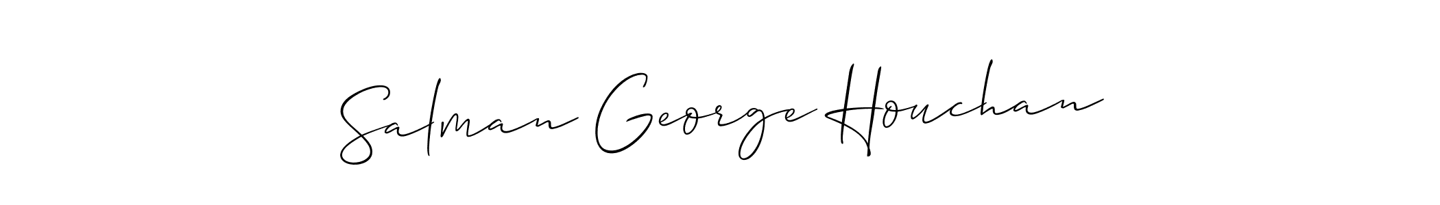 It looks lik you need a new signature style for name Salman George Houchan. Design unique handwritten (Allison_Script) signature with our free signature maker in just a few clicks. Salman George Houchan signature style 2 images and pictures png