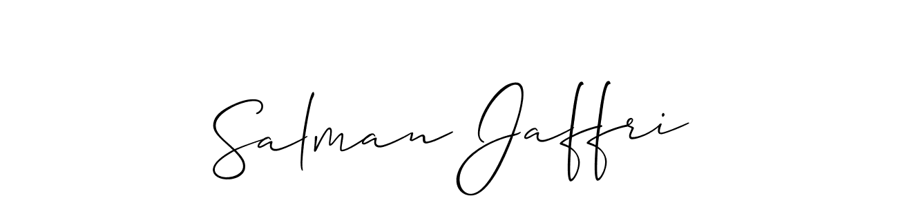 Also we have Salman Jaffri name is the best signature style. Create professional handwritten signature collection using Allison_Script autograph style. Salman Jaffri signature style 2 images and pictures png