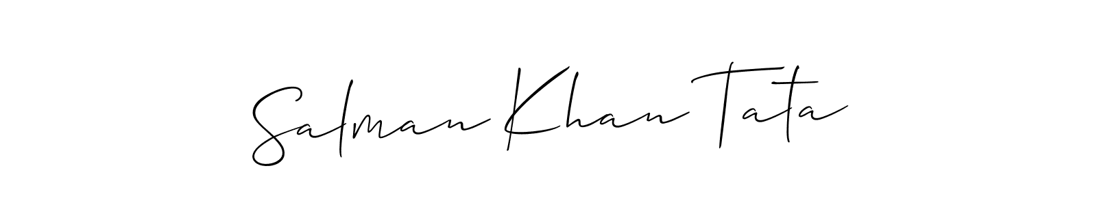 This is the best signature style for the Salman Khan Tata name. Also you like these signature font (Allison_Script). Mix name signature. Salman Khan Tata signature style 2 images and pictures png