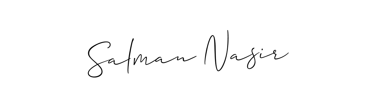 You should practise on your own different ways (Allison_Script) to write your name (Salman Nasir) in signature. don't let someone else do it for you. Salman Nasir signature style 2 images and pictures png