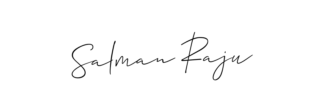 How to make Salman Raju name signature. Use Allison_Script style for creating short signs online. This is the latest handwritten sign. Salman Raju signature style 2 images and pictures png