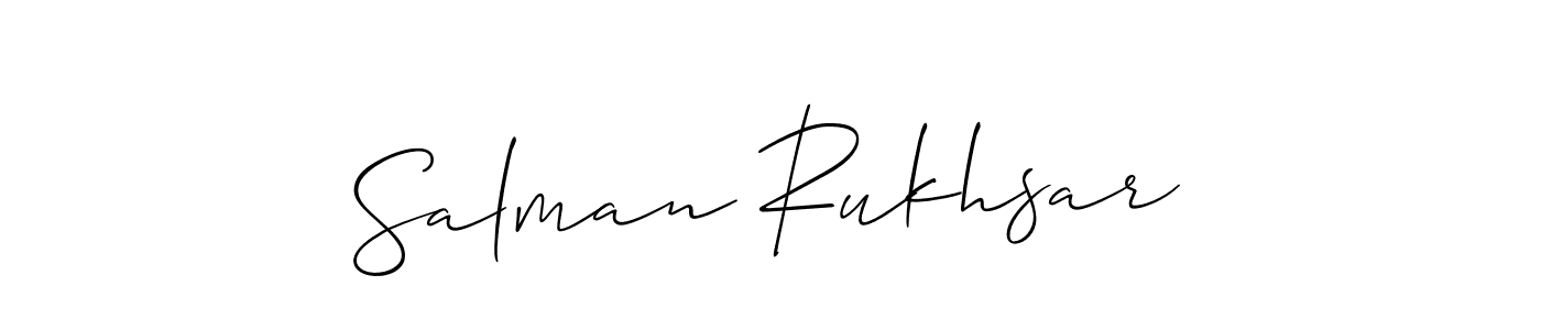 This is the best signature style for the Salman Rukhsar name. Also you like these signature font (Allison_Script). Mix name signature. Salman Rukhsar signature style 2 images and pictures png