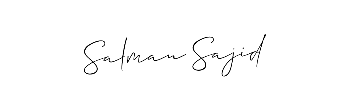 This is the best signature style for the Salman Sajid name. Also you like these signature font (Allison_Script). Mix name signature. Salman Sajid signature style 2 images and pictures png