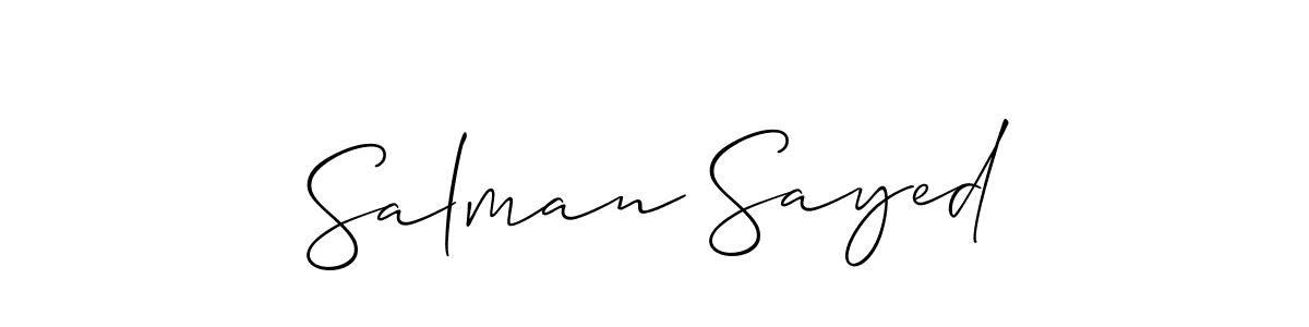 This is the best signature style for the Salman Sayed name. Also you like these signature font (Allison_Script). Mix name signature. Salman Sayed signature style 2 images and pictures png