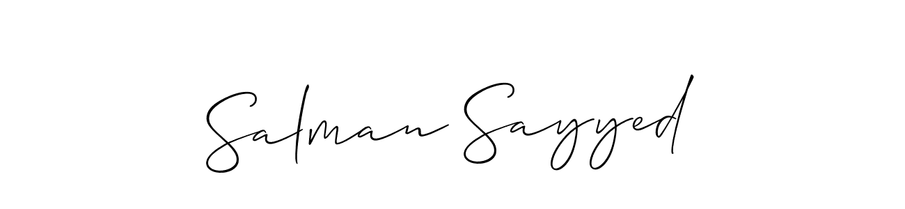 This is the best signature style for the Salman Sayyed name. Also you like these signature font (Allison_Script). Mix name signature. Salman Sayyed signature style 2 images and pictures png