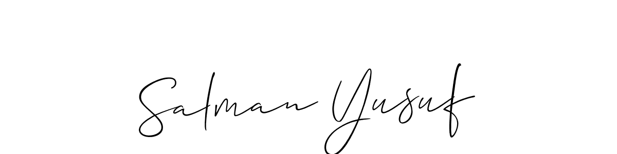 How to make Salman Yusuf signature? Allison_Script is a professional autograph style. Create handwritten signature for Salman Yusuf name. Salman Yusuf signature style 2 images and pictures png