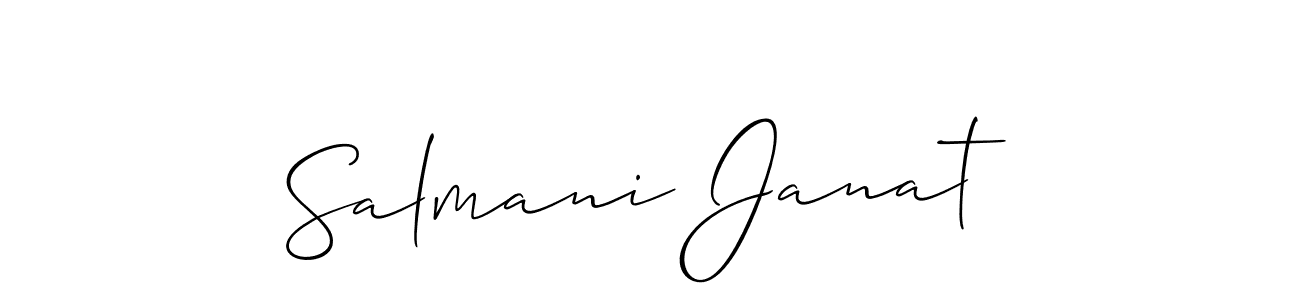 Make a beautiful signature design for name Salmani Janat. Use this online signature maker to create a handwritten signature for free. Salmani Janat signature style 2 images and pictures png