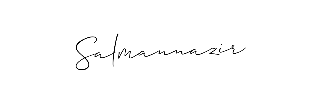 It looks lik you need a new signature style for name Salmannazir. Design unique handwritten (Allison_Script) signature with our free signature maker in just a few clicks. Salmannazir signature style 2 images and pictures png