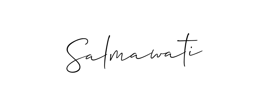 Use a signature maker to create a handwritten signature online. With this signature software, you can design (Allison_Script) your own signature for name Salmawati. Salmawati signature style 2 images and pictures png