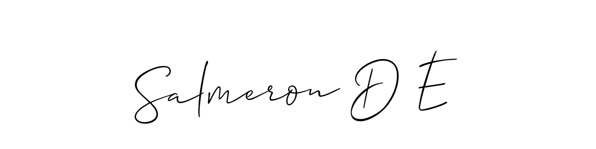 See photos of Salmeron D E official signature by Spectra . Check more albums & portfolios. Read reviews & check more about Allison_Script font. Salmeron D E signature style 2 images and pictures png