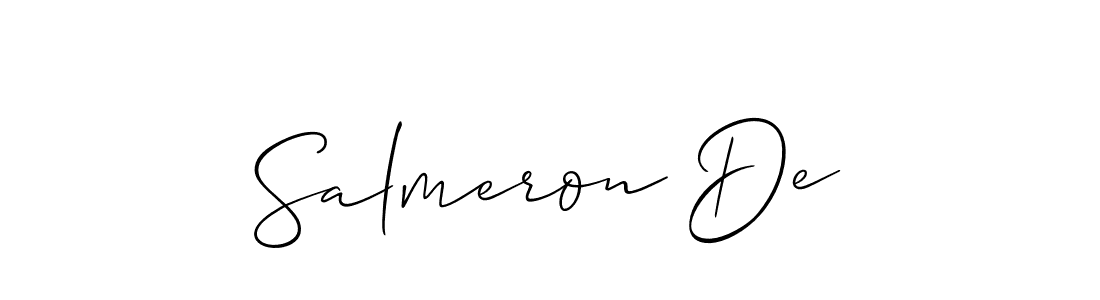 Make a beautiful signature design for name Salmeron De. Use this online signature maker to create a handwritten signature for free. Salmeron De signature style 2 images and pictures png