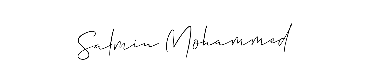 You should practise on your own different ways (Allison_Script) to write your name (Salmin Mohammed) in signature. don't let someone else do it for you. Salmin Mohammed signature style 2 images and pictures png