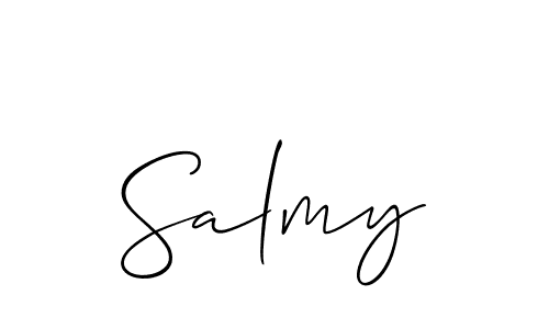 How to make Salmy name signature. Use Allison_Script style for creating short signs online. This is the latest handwritten sign. Salmy signature style 2 images and pictures png