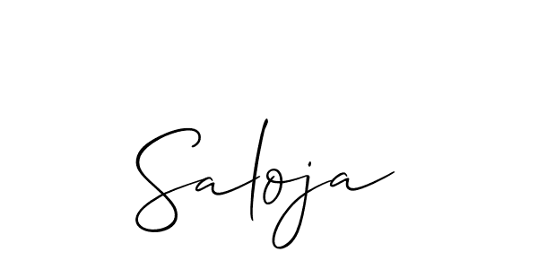 Best and Professional Signature Style for Saloja. Allison_Script Best Signature Style Collection. Saloja signature style 2 images and pictures png