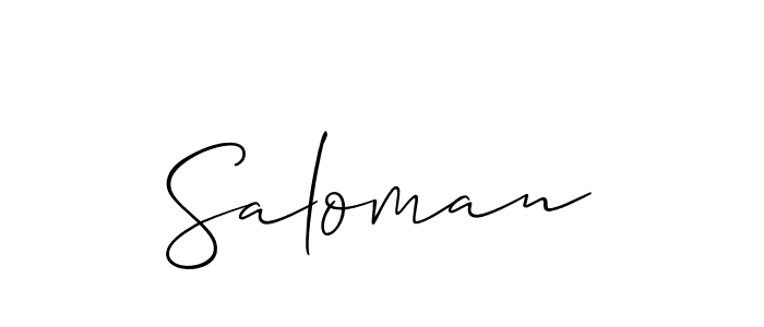 Create a beautiful signature design for name Saloman. With this signature (Allison_Script) fonts, you can make a handwritten signature for free. Saloman signature style 2 images and pictures png