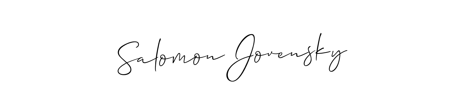 Also we have Salomon Jovensky name is the best signature style. Create professional handwritten signature collection using Allison_Script autograph style. Salomon Jovensky signature style 2 images and pictures png