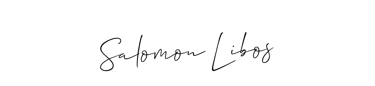 Use a signature maker to create a handwritten signature online. With this signature software, you can design (Allison_Script) your own signature for name Salomon Libos. Salomon Libos signature style 2 images and pictures png