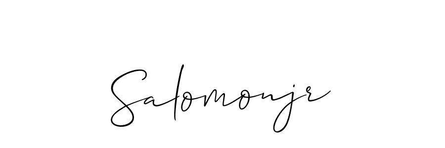 How to Draw Salomonjr signature style? Allison_Script is a latest design signature styles for name Salomonjr. Salomonjr signature style 2 images and pictures png