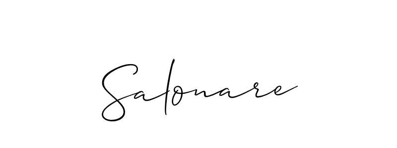 How to Draw Salonare signature style? Allison_Script is a latest design signature styles for name Salonare. Salonare signature style 2 images and pictures png