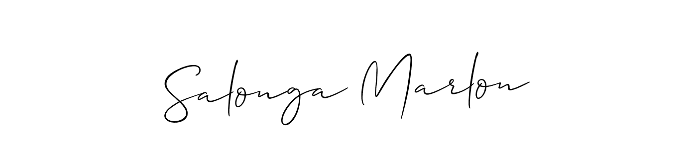 How to make Salonga Marlon signature? Allison_Script is a professional autograph style. Create handwritten signature for Salonga Marlon name. Salonga Marlon signature style 2 images and pictures png