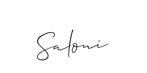 if you are searching for the best signature style for your name Saloni. so please give up your signature search. here we have designed multiple signature styles  using Allison_Script. Saloni signature style 2 images and pictures png