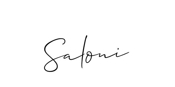 Make a beautiful signature design for name Saloni. Use this online signature maker to create a handwritten signature for free. Saloni signature style 2 images and pictures png