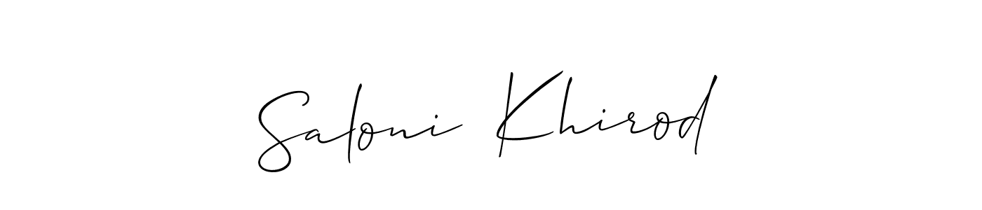 How to make Saloni  Khirod signature? Allison_Script is a professional autograph style. Create handwritten signature for Saloni  Khirod name. Saloni  Khirod signature style 2 images and pictures png