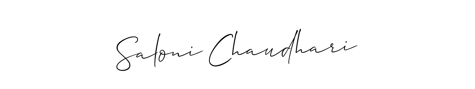 Also You can easily find your signature by using the search form. We will create Saloni Chaudhari name handwritten signature images for you free of cost using Allison_Script sign style. Saloni Chaudhari signature style 2 images and pictures png