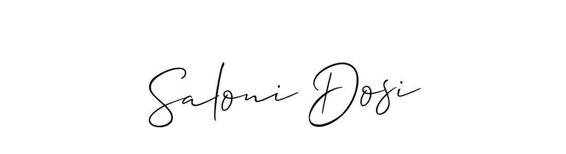 Create a beautiful signature design for name Saloni Dosi. With this signature (Allison_Script) fonts, you can make a handwritten signature for free. Saloni Dosi signature style 2 images and pictures png