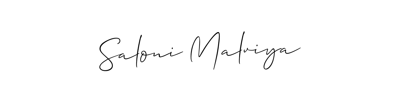 Make a beautiful signature design for name Saloni Malviya. Use this online signature maker to create a handwritten signature for free. Saloni Malviya signature style 2 images and pictures png