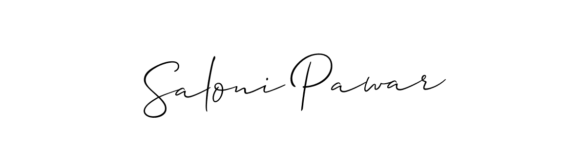 Make a beautiful signature design for name Saloni Pawar. With this signature (Allison_Script) style, you can create a handwritten signature for free. Saloni Pawar signature style 2 images and pictures png