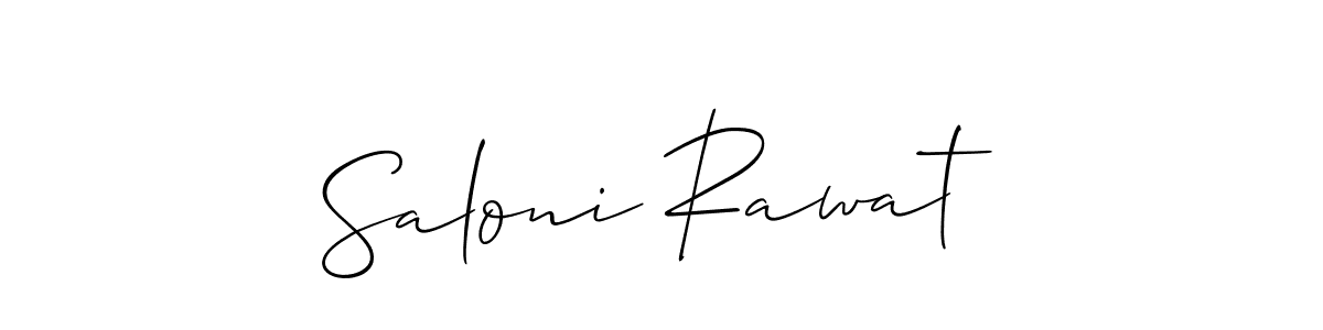 Make a beautiful signature design for name Saloni Rawat. With this signature (Allison_Script) style, you can create a handwritten signature for free. Saloni Rawat signature style 2 images and pictures png
