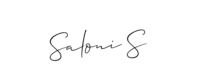 Make a beautiful signature design for name Saloni S. Use this online signature maker to create a handwritten signature for free. Saloni S signature style 2 images and pictures png