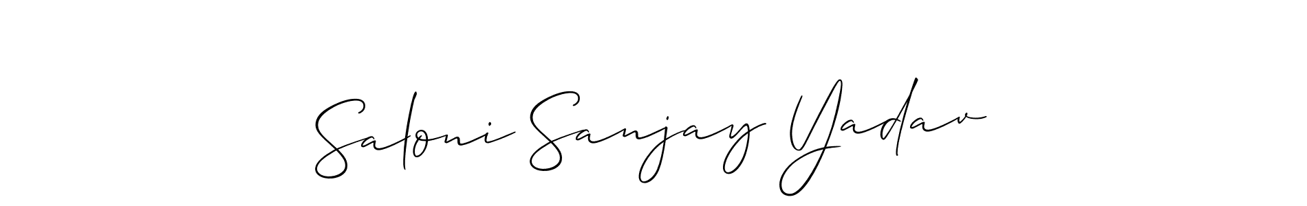 Create a beautiful signature design for name Saloni Sanjay Yadav. With this signature (Allison_Script) fonts, you can make a handwritten signature for free. Saloni Sanjay Yadav signature style 2 images and pictures png